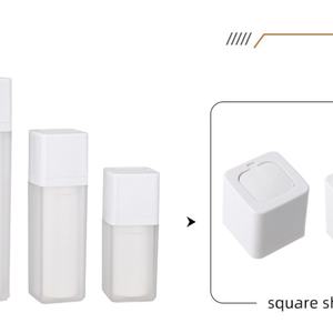 ขวดปั๊มสุญญากาศแบบหมุนสี่เหลี่ยมป้องกันเด็ก ขนาด 15 มล. 30 มล. 50 มล. ขวดปั๊มสุญญากาศอะคริลิคสำหรับโลชั่นและครีมเครื่องสำอาง - Product Image 6
