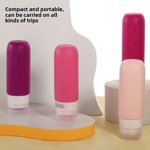Bouteilles de recharge en silicone les plus vendues, pour gel douche, shampoing, bouteilles de voyage portables, simples et faciles à transporter. - Product Image 5