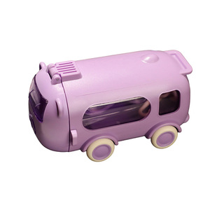 Gobelet créatif en forme de bus de 500 ml pour enfants, tasse à eau portable en PC écologique avec paille, vente en gros - Product Image 6