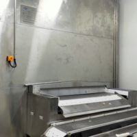 Machine de surgélation rapide à tunnel pour produits de la mer, volailles et pâtisseries, avec bande transporteuse personnalisée en usine