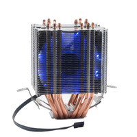 Refroidisseur de processeur à double caloduc Super 6, silencieux, à roulement fluide, 1151, pour refroidissement par air, pour ordinateur de bureau grand format