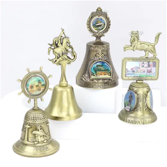 Bell Business Souvenirs High Quality Custom Color Tourist Gift Supplier Souvenirs Dinner Bell
