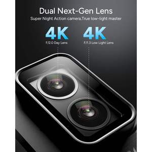 <span class=keywords><strong>Camera</strong></span> hành động SJCAM SJ20 <span class=keywords><strong>4K</strong></span> Zoom 8X 154 FOV F2.0/F1.3 Ống kính kép Độ ổn định HDR ánh sáng yếu 8H Power Selfie-Stick Linh hoạt - Product Image 5