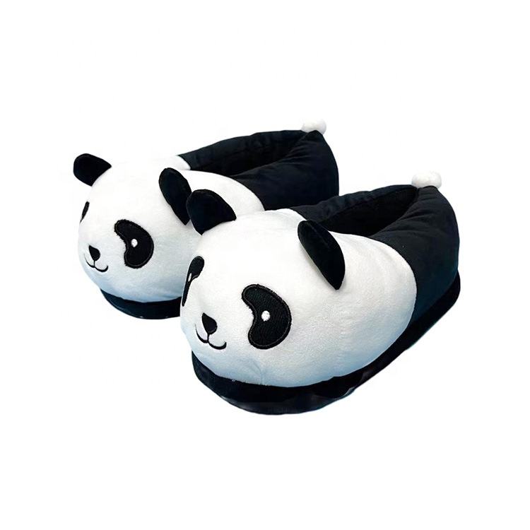 Winter Autumn Panda Plush Stuffed Toy Anti-Slip Closed Toe Light Weight Warm Indoor Home Slipper Shoes