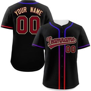 Camiseta de béisbol personalizada con botones, nombre y número cosidos, unisex, transpirable, para adultos, nombre del equipo 00 - Product Image 1
