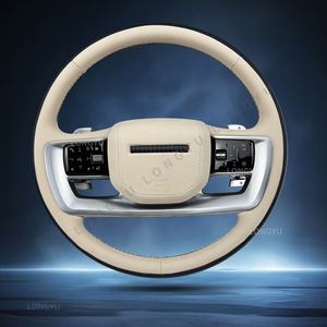 Volant de voiture marron clair pour Land Rover <span class=keywords><strong>DISCOVERY</strong></span> 3 L319 <span class=keywords><strong>Discovery</strong></span> 4 2005 à 2016 <span class=keywords><strong>Discovery</strong></span> <span class=keywords><strong>Sport</strong></span> <span class=keywords><strong>P300e</strong></span> PHEV 2020 à maintenant - Product Image 2