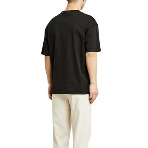 เสื้อยืดผู้ชายผ้าฝ้าย 100% คุณภาพสูง ทรงโอเวอร์ไซส์ หนานุ่ม หรูหรา ไหล่ตก แบบเรียบง่าย สำหรับผู้ชาย จากผู้ผลิตตามสั่ง - Product Image 5