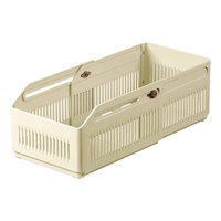 Panier de rangement télescopique en plastique pour armoire de cuisine, placard, réfrigérateur, tiroir, bac de rangement extensible réglable