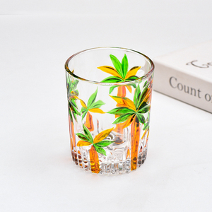 Bicchieri in Vetro Dipinti a Mano con Palma, Fondo Spesso, per <span class=keywords><strong>Vino</strong></span>, Succo <span class=keywords><strong>e</strong></span> <span class=keywords><strong>Acqua</strong></span> - Product Image 6