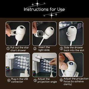 Modern USB <b>Projector</b> Projection Night <b>Light</b> RGB Starry Sky Feature LED Warm White Dimmable Control ABS+Silicone for Home Bedroom - Product Image 5