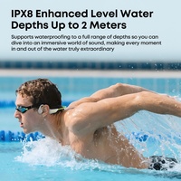 Écouteur Bluetooth Natation IPX8 Prix Réduit Oreille Libre Carte TF 16 Go Casque Sport Sans Fil à Conduction Osseuse Bande de Cou pour Course
