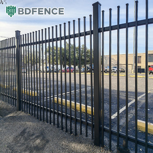 Valla de hierro personalizada de alta calidad para jardín, valla de metal puntiaguda para exteriores, barandilla de acero de Zinc negro - Product Image 4