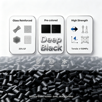 Granulés de polyamide noir PA66 GF25 pré-colorés renforcés de fibre de verre pour supports et bagues automobiles