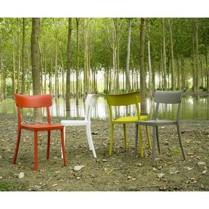 SARETINA Design moderno in polipropilene sedia colorata sala da pranzo all'aperto e cucina Bar Stackable-9 colori disponibili - Product Image 5