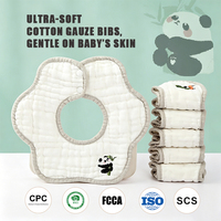 Bavoirs pour bébés nouveau-nés brodés, 100% coton mousseline, bavoirs pour bébés unisexes, garçons et filles