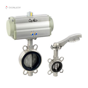 DONJOY Cấp Công Nghiệp Ss304 3016L Van Bướm Khí Nén Hiệu Suất Cao Van Bướm Wafer Van Bướm - Product Image 5