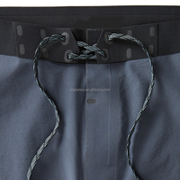 Shorts de bain respirants en maille pour l'été, technologie sans couture pour taille fixe, shorts de surf en spandex pour hommes, bleu marine