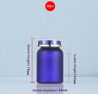 Bouteille en plastique avec couvercle portable pilule comprimé capsule conteneur de qualité alimentaire bouteille 80ml100ml120ml150ml225ml