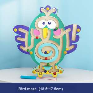 Puzzle de piste en bois pour enfants en gros de haute qualité éducation précoce jeu de <span class=keywords><strong>labyrinthe</strong></span> magnétique Animal jouet éducatif - Product Image 2