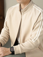 Veste polaire à col montant Laka pour homme – Sweat-shirt décontracté de sport d'extérieur grande taille printemps-automne avec fermeture éclair, sans repassage