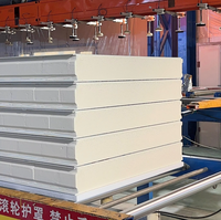 Panneau sandwich PIR isolé pour mur extérieur, chambre froide, entrepôt, haute efficacité thermique, résistant à l'eau/au feu, écologique