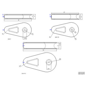 Supports de corde en alliage d'aluminium 2510-P13, accessoires de quincaillerie spécifiques à la navigation, pièces et accessoires - Product Image 1