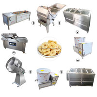Ligne de production semi-automatique industrielle de frites, chips de pommes de terre et tranches de bananes, capacité 50-100 kg/h, équipement de friture commerciale