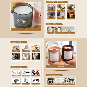AIKUN Pot Bougie Céramique Meilleure Vente Personnalisé Logo <span class=keywords><strong>Cire</strong></span> de Soja Parfumé pour Décoration d'Intérieur - Product Image 6