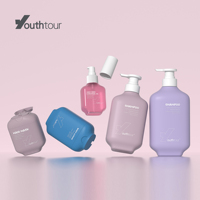 Bouteille de shampooing en plastique PE ISO9001 YHE avec logo personnalisé en PP, 260-700 ml, emballage cosmétique pour soins de la peau, pots en plastique avec pompe, cosmétiques