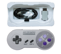 Control de Juego Inalámbrico 2.4G con Conexión USB, Batería Recargable Integrada de 250 mAh, para SNES Mini, Estilo Clásico