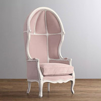 Chaise cage à oiseaux de style provincial français en gros de Yicheng / Chaise œuf en lin en bois massif, chaise dôme de loisirs à vendre