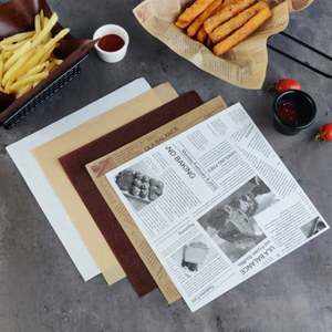 Papier d'emballage décoratif personnalisé imprimé résistant à l'huile pour les paniers de restauration rapide - Product Image 3