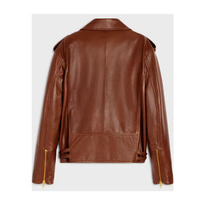 Giacca <span class=keywords><strong>in</strong></span> Vera <span class=keywords><strong>Pelle</strong></span> di Agnello per <span class=keywords><strong>Donna</strong></span>, Stile Moto Rock <span class=keywords><strong>Biker</strong></span> con Cerniera e Cintura, Personalizzabile dal Fornitore - Product Image 5