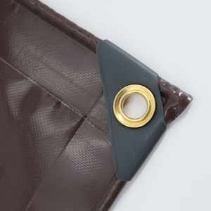 Heavy Duty <b>Waterproof</b> Brown <b>Tarpaulin</b> Outdoor Use Woven Fabric Plain Style - Product Image 3