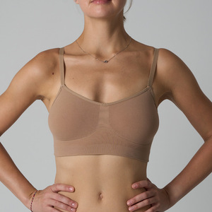 Soutien-gorge basique uni respirant et anti-humidité pour jeunes femmes, soutien-gorge sans couture en tricot pour femmes, en stock - Product Image 2