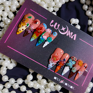 Unghie Finte di Alta Qualità Fatte a Mano, Stile Francese 3D, Unghie Lunghe, Accessori per Nail Art, Design Personalizzati Disponibili, Prezzo all'Ingrosso - Product Image 1
