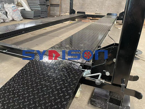 Elevador hidráulico eléctrico de cuatro postes para coche, elevador de servicio con Gato deslizante para alineación de ruedas en taller - Product Image 6