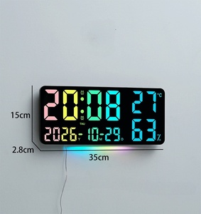 <span class=keywords><strong>Orologi</strong></span> <span class=keywords><strong>da</strong></span> Parete LED RGB Intelligenti, Orologio Digitale <span class=keywords><strong>da</strong></span> Parete con Grande Display per Casa - Product Image 2