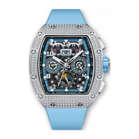 Montres mécaniques en acier lumineuses avec calendrier à aiguilles volantes, design d'usine et fabrication en série, pour la marque privée des clients