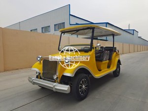 Brand Luxurious Elegant Red Sightseeing Classic Retro Self-driving Tour Electric Golf Cart Vintage Canopy 5-14 - Product Image 6