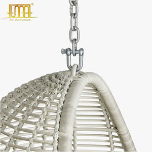 Sedia a dondolo sospesa moderna personalizzata in vimini rattan a forma di gabbia per uccelli per adulti - Product Image 3