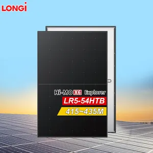 Longi太阳能电池板Longi太阳能Hi MO 6科学家LR5-54HTB全黑440w 450 Wp光伏模块Longi 450 w太阳能电池板有现货