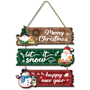 Decorazione Natalizia per Porta, Numero Rettangolare in Legno da Appendere, Atmosfera Festiva, Pendente Artistico da Parete Marca HX - Product Image 6