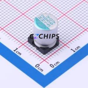 Condensador Electrolítico de Aluminio Híbrido Sólido-Líquido HBV151M1VTR-0810 SMD, D8xL10mm 150uF 20% 35V 8mm - Product Image 1