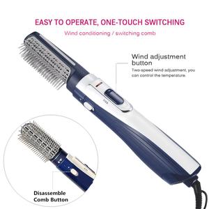 Lisseur de cheveux multifonctionnel le plus vendu, unique, facile à utiliser, 1200 W, sèche-cheveux, brosses à air chaud interchangeables - Product Image 5