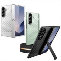 Étui pour Samsung Galaxy Z Fold 6/7 [Texture Cube] – Protection intégrale de la charnière externe avec béquille à persiennes – Design fin et premium