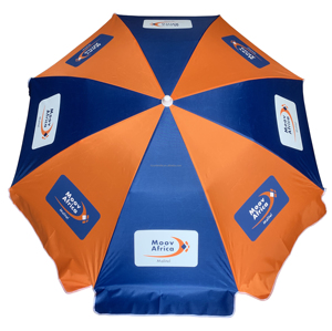 Parasol de plage publicitaire pliable et imperméable <span class=keywords><strong>Fanta</strong></span>, structure en acier inoxydable, tissu polyester, usage hospitalier, rayon de 100 cm, 8 panneaux - Product Image 2