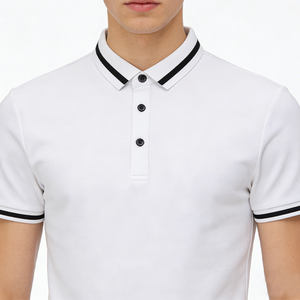 Polo a maniche corte in jersey 100% cotone anti-pilling, elasticizzato, con tasca, all'ingrosso - Product Image 3