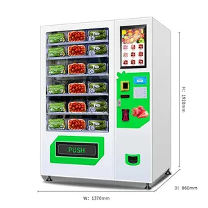 Mesin penjual salad segar Kesehatan kereta api bandara untuk buah dan sayuran