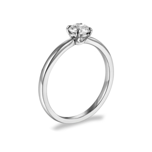 Anillo solitario con piedra Moissanite de 0,02 quilates - Product Image 2